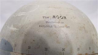 LOT OF 2  VINTAGE MOON GLOBES-REPLOGLE METAL LUNAR MOON GLOBE BANK 6